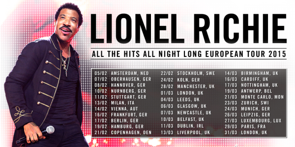 Lionel Richie "Hits All Night Long Tour" 2015